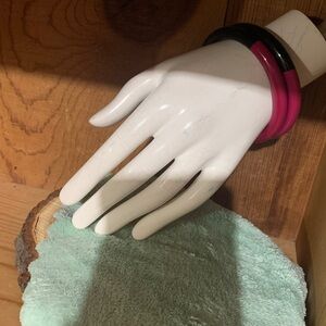 Set of Two  Bracelets  Pink & Black